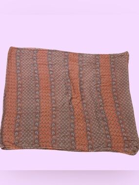Rust Orange Paisley Stripe Scarf